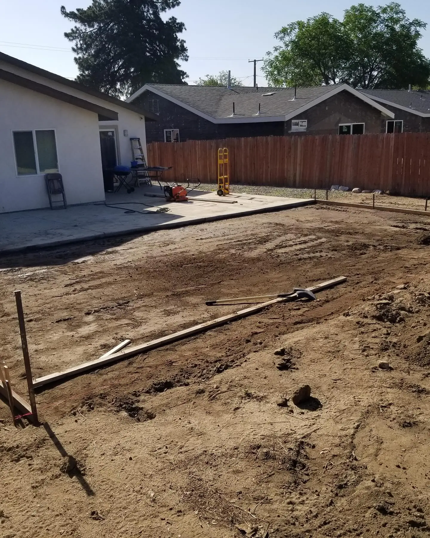 Concrete Patio Extension – concrete construction by Mountain Ridge Renovations in Denver, Colorado