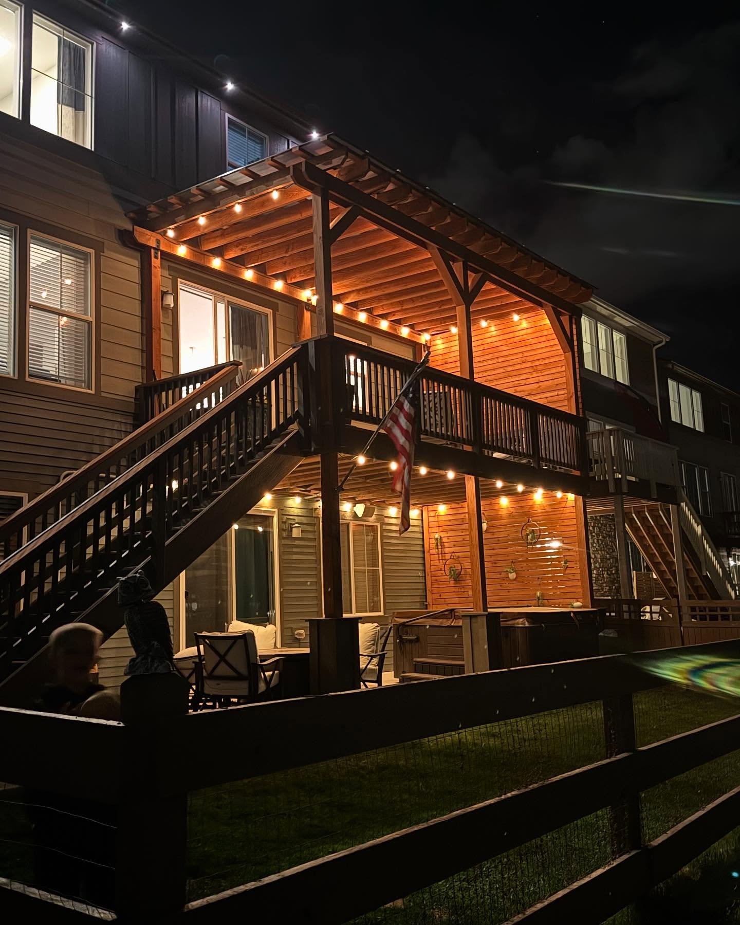 Finished deck privacy wall and outdoor living area by Mountain Ridge Renovations LLC