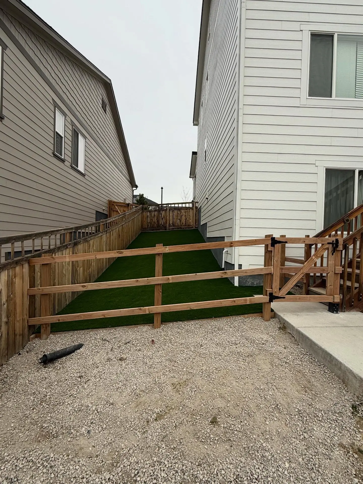 Dog run with fence build – fence installation by Mountain Ridge Renovations in Denver, Colorado