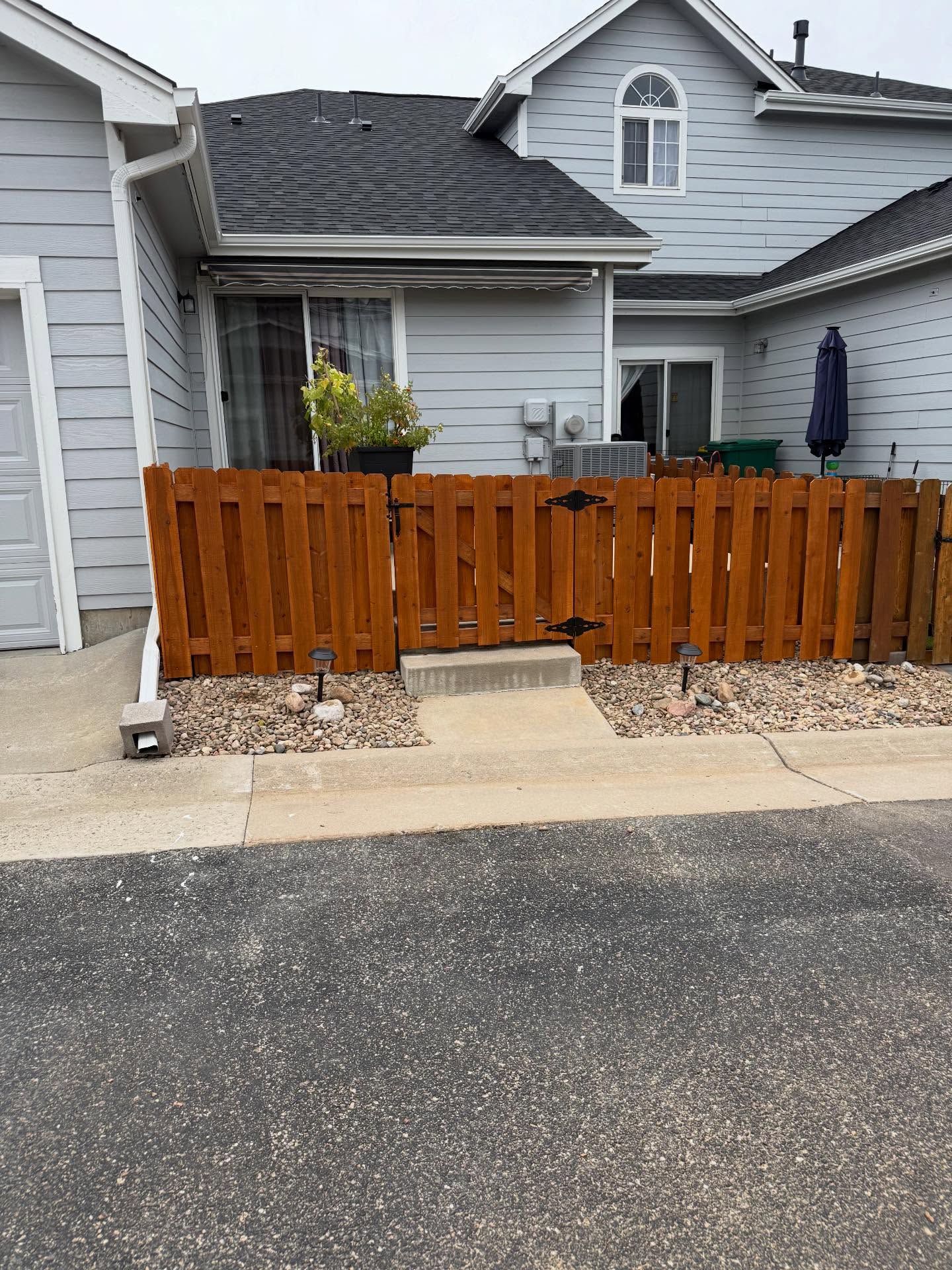 Fence upgrade and backyard renovation by Mountain Ridge Renovations