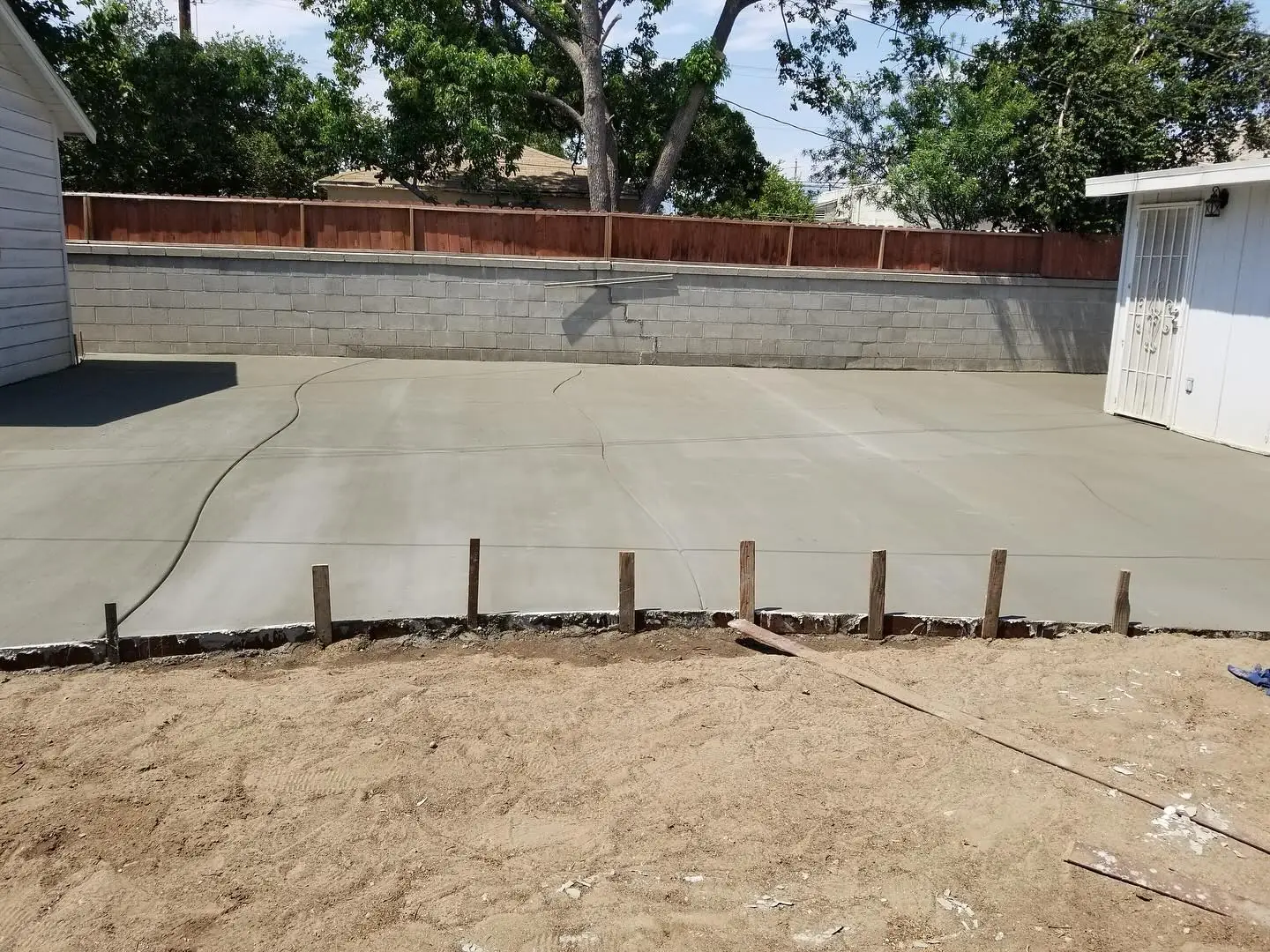 New concrete Patio – concrete construction by Mountain Ridge Renovations in Denver, Colorado