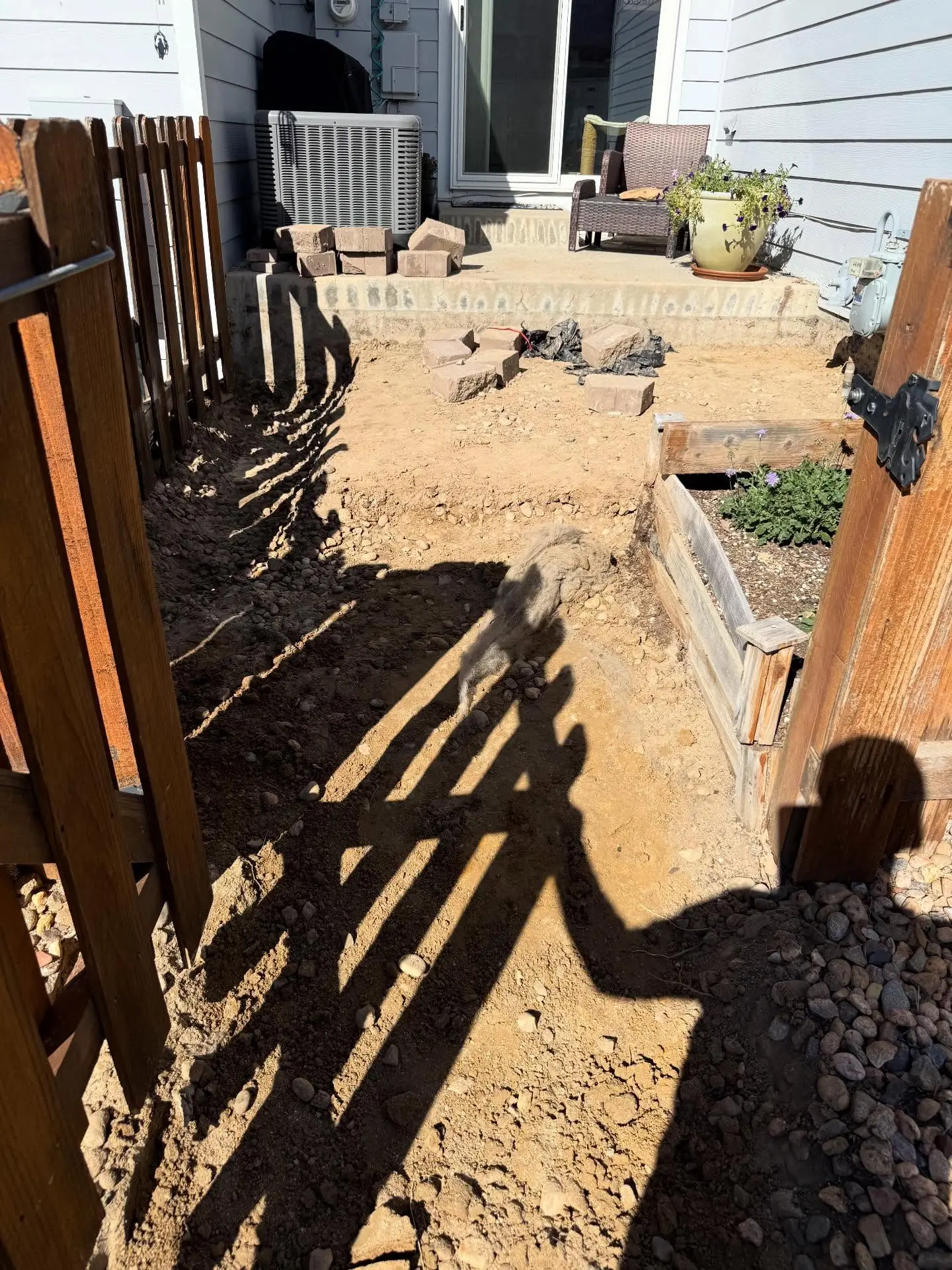Updated concrete patio with steps – concrete construction by Mountain Ridge Renovations in Denver, Colorado